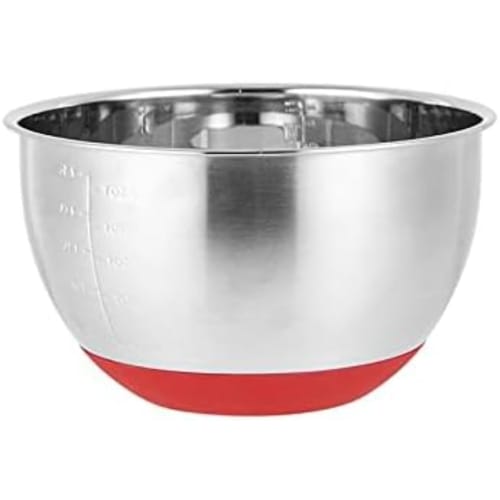 

Ladfrol Stainless Steel Mixing Bowl, Deep, Non-Slip, Commercial-Grade (No Lid) (Salad Bowl with No Handle or Nozzle - 304cm, 24cm)