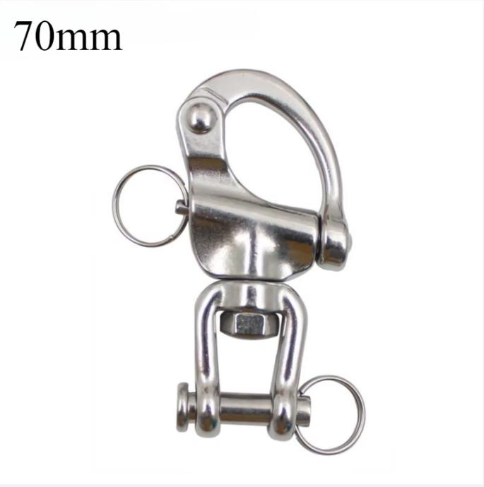 70/87/128mm Stainless Steel Swivel Shackle Quick Release Boat Anchor Chain Eye Shackle Swivel Snap Hook For Marine Architectural