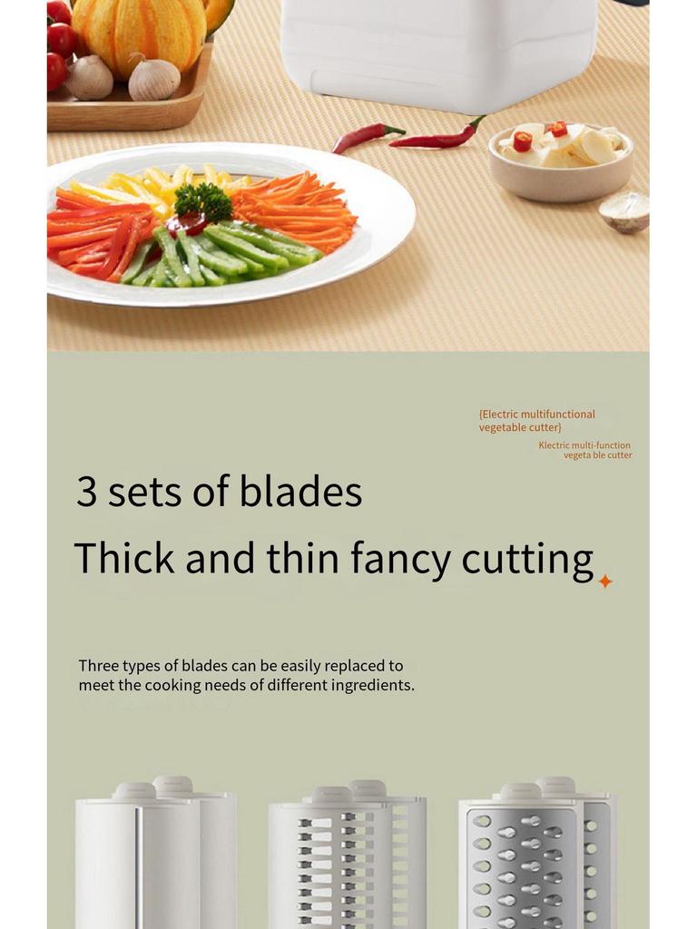 Electric Vegetable Chopper & Slicer: Cutter, Grater, Potato Slicer
