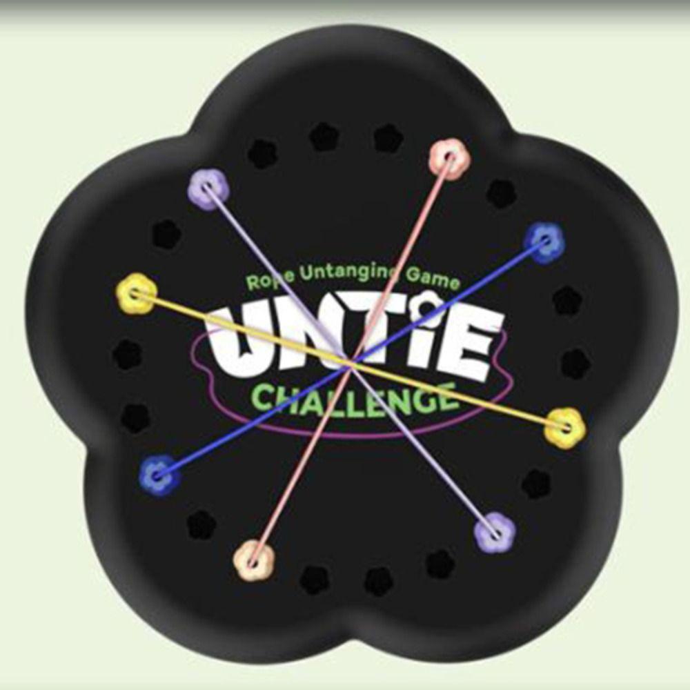 Logical Thinking Kid Rope Knots Game Challenge Color Rope Threading Board Game  Kids Gifts