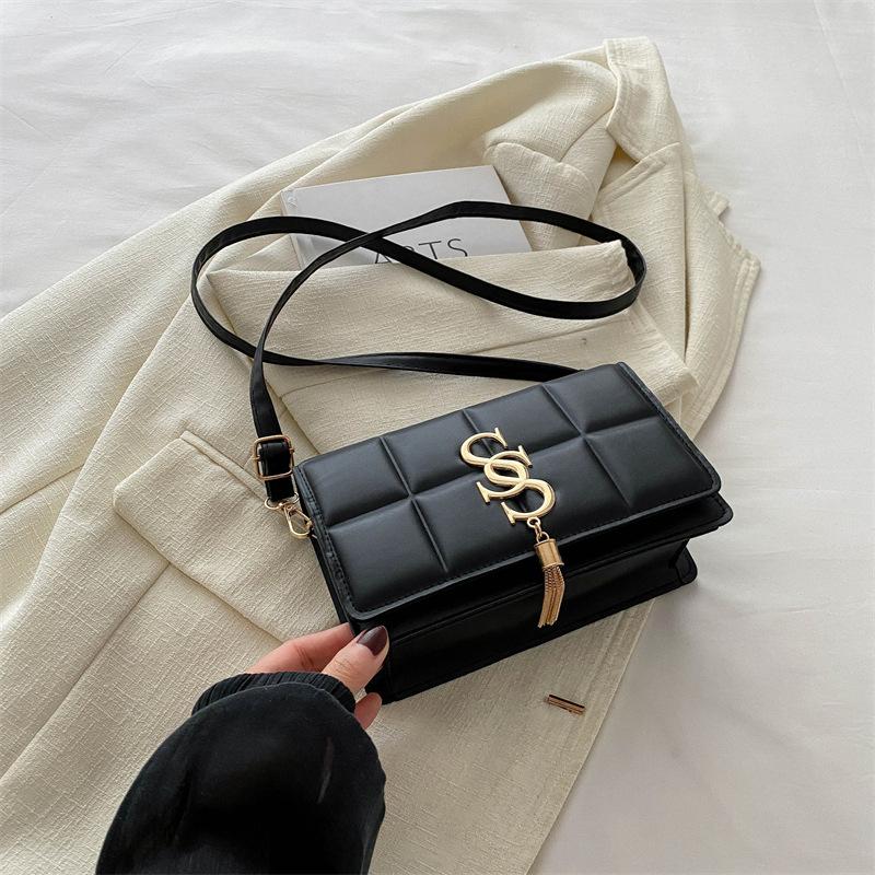 

Simple casual bag women s 2024 new fashion trend beautiful shoulder bag retro personalized chain messenger bag women чёрный