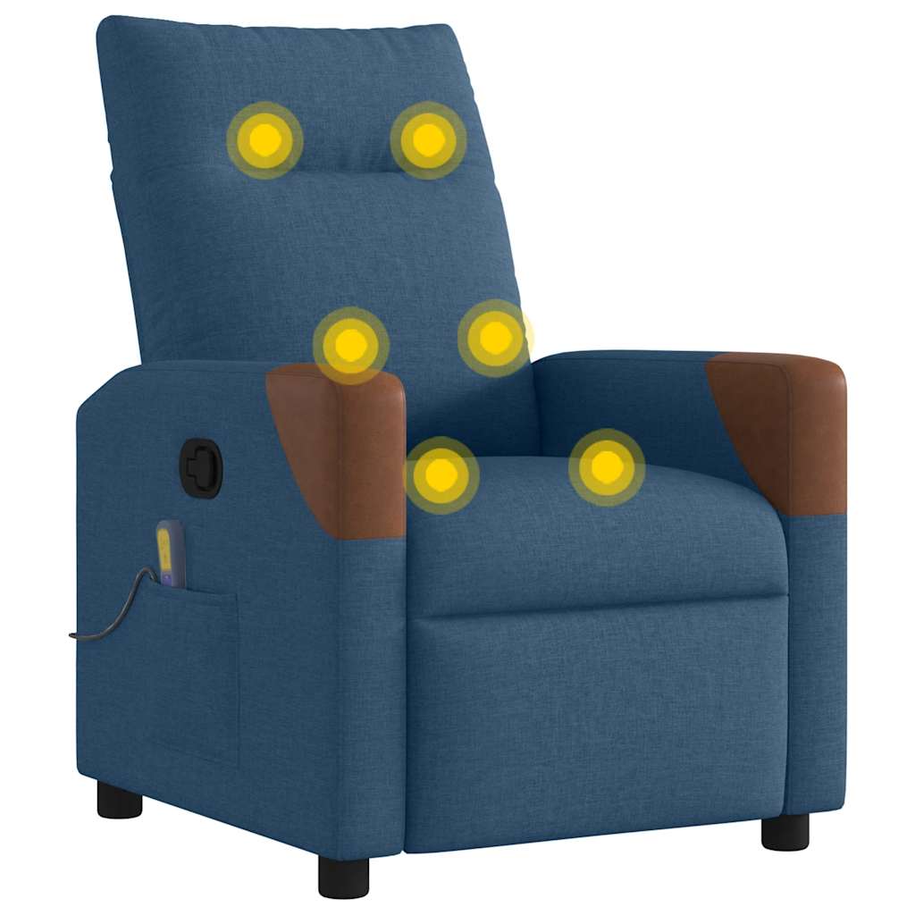 Massage Chair Blue Fabric