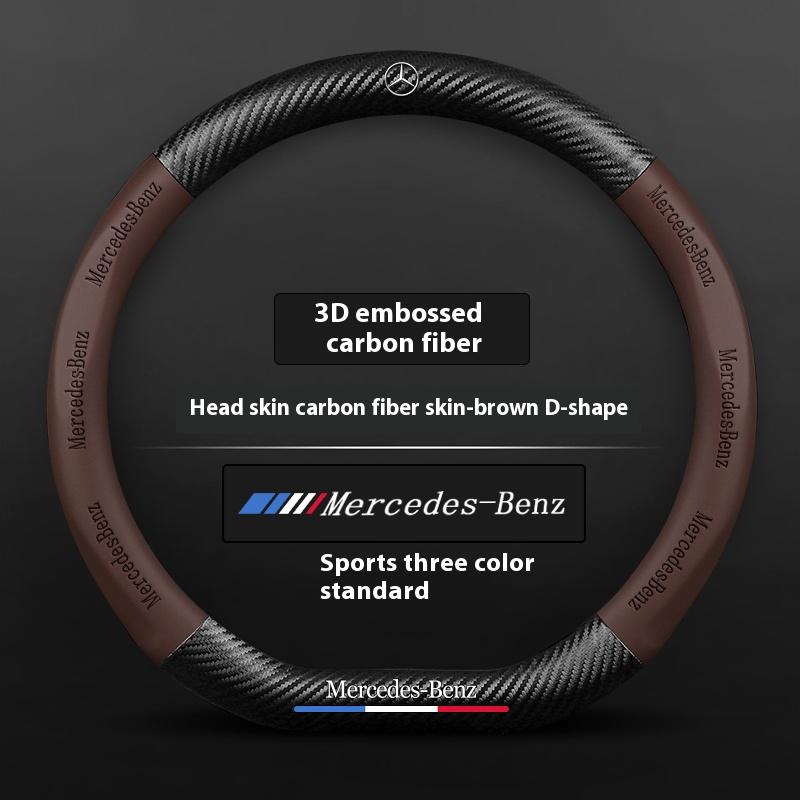 

Car Steering Wheel Cover For Mercedes Benz A B C E S Class AMG GLA GLB GLC GLE CLA CLS SLC GLS GLK SLK Vito ML Pilot A45 C43 C63