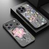 Coque Magnétique Mate Translucide Pour iPhone 17 16 15 Pro 14 13 Pro Max 16e 17e Pour Magsafe Impression Fleur Rose Coque Arrière Rigide en PC