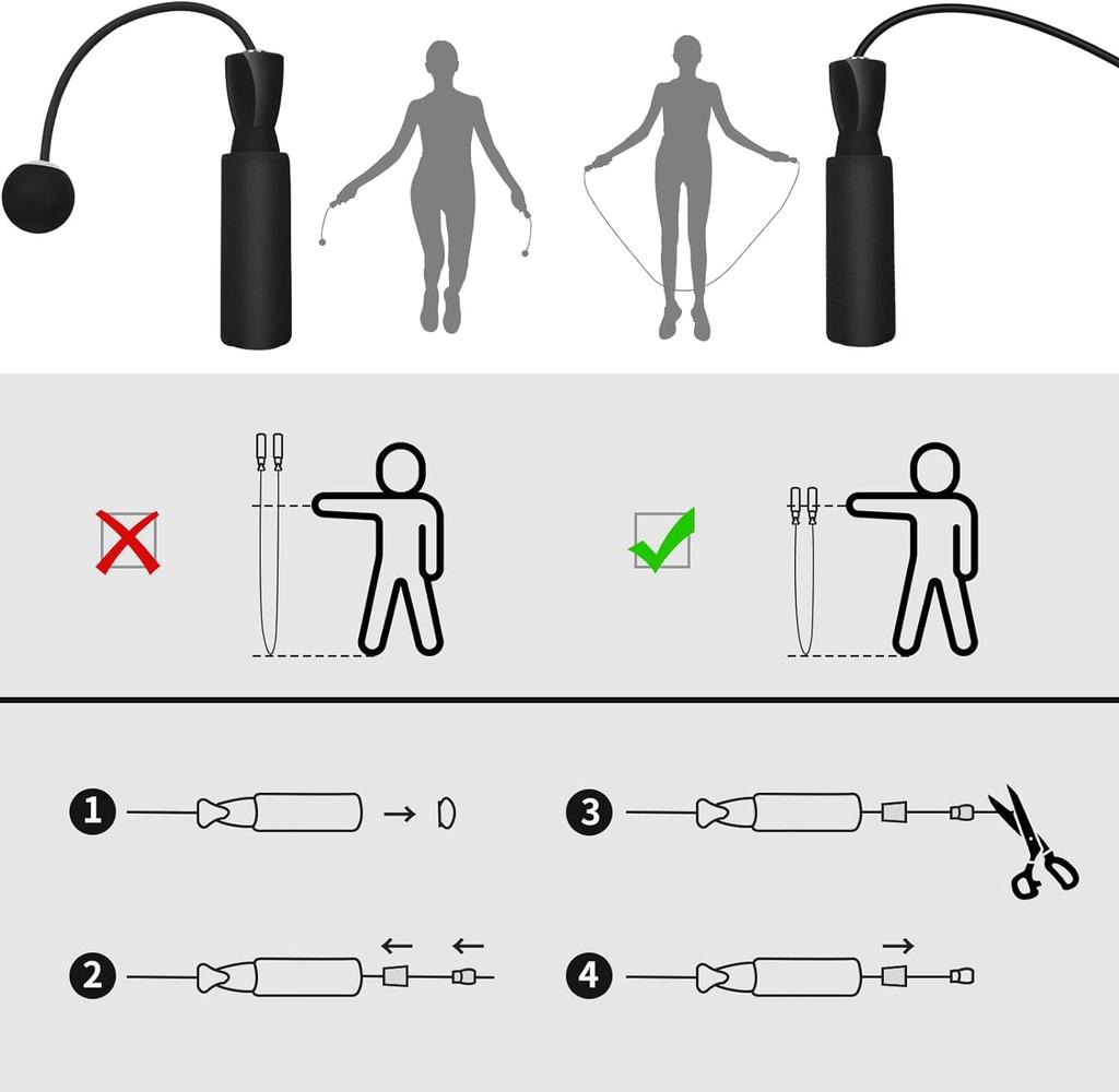 1Pc Heavy Cordless Skipping Rope With Big Ball For Indoor Fitness Fat Burning Workout Home Exercise