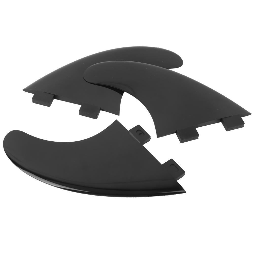 3Pcs Nylon Fins Set Right Middle Left for Surfboard Paddle Board Accessories BlackSurfboard Fin