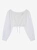 Luvm Punching Open Back Blouse_White