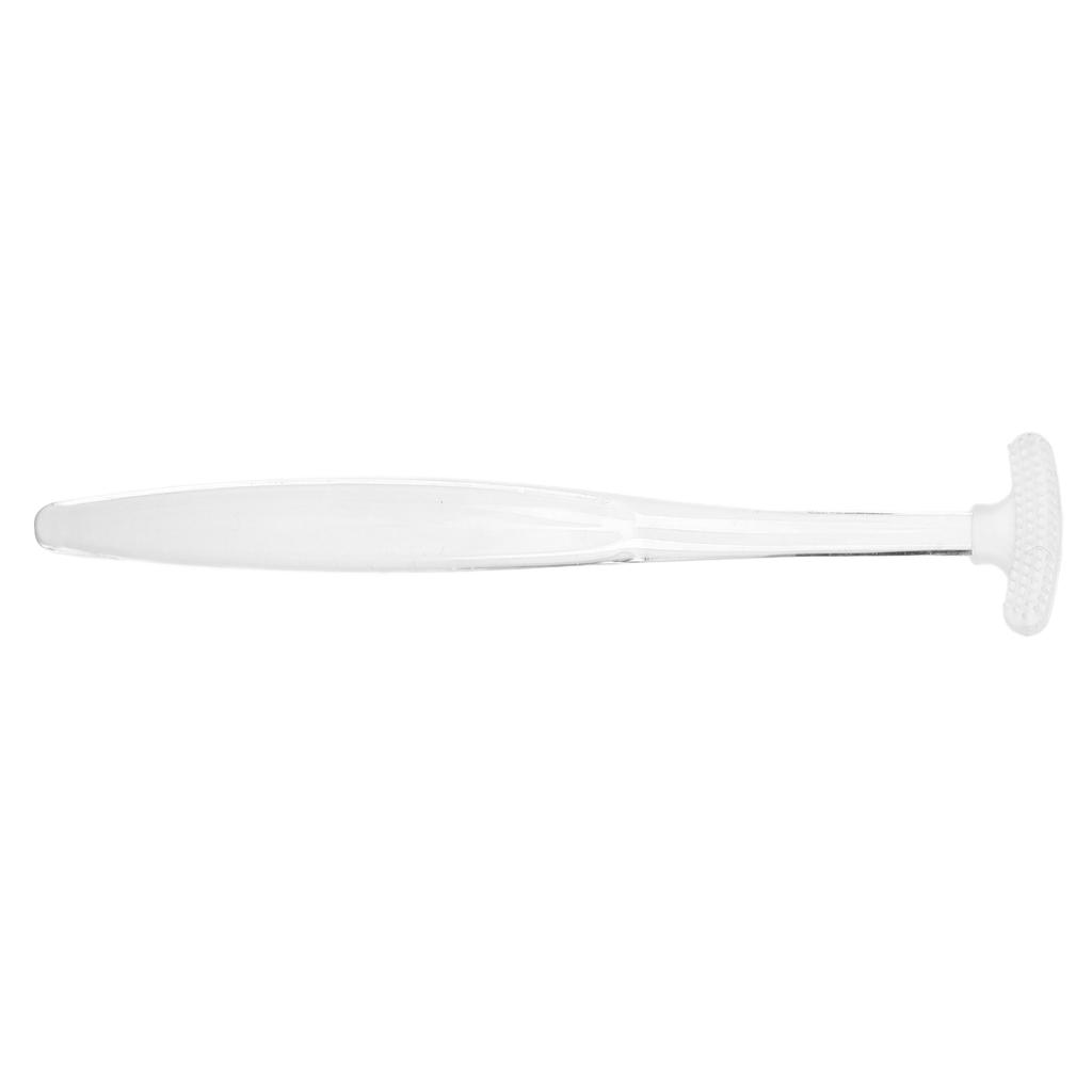 Tongue Brush Silicone Portable Freshen Breath Tongue Scraper Cleaner for Oral Care White Transparent