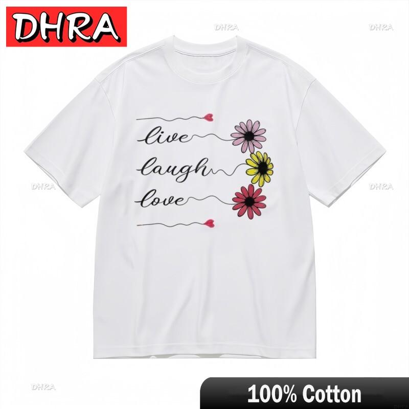 Womens Breathable Classic TShirt Heart Line Floral Quote Design White Tee Graphic Unisex Funny Shirts Graphic TShirt Clothing