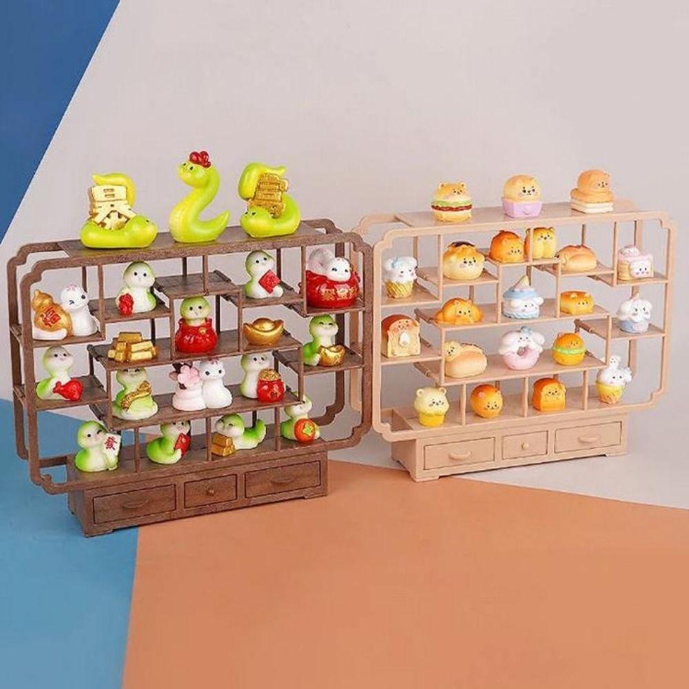 DIY Dollhouse Miniature Bogu Mini Stand Storage Rack High Quality Furniture Model Display