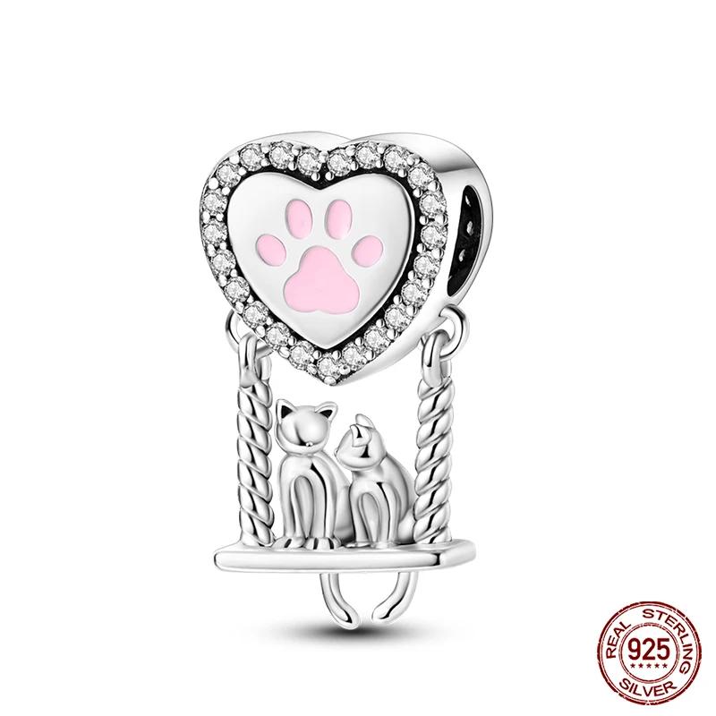 100% Copper Colorful Rubik'S Cube Butterfly Cat Peacock Daisy Charm Beads Fit Original Bracelet Diy Jewelry