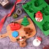 Christmas Tree Santa Claus Shape Silicone Mold Cake Decoration Fondant Cookies Tool Gumpaste Candy Chocolate Mold For Baking