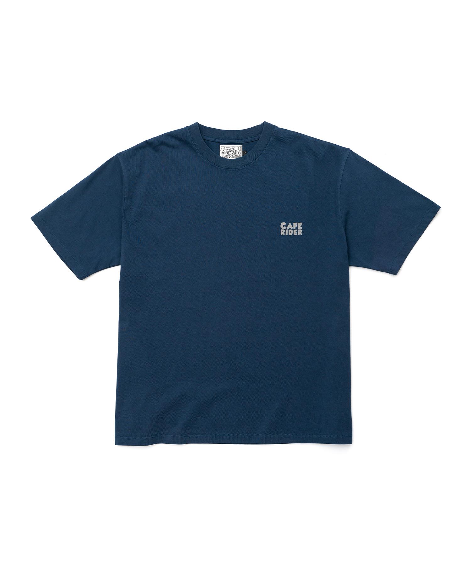 Amphist Cafe Rider Boys T-Shirt Vintage Navy Large