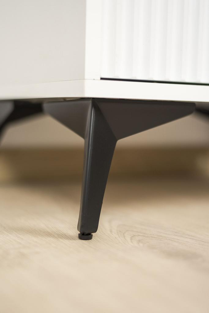Set of 4 Furniture Legs Star, Matt Black, Height 13 Cm