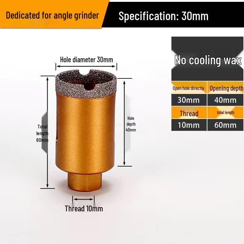 Dual-Purpose Angle Grinder Drill Bit for Porcelain, Granite, and Vitrified Tiles