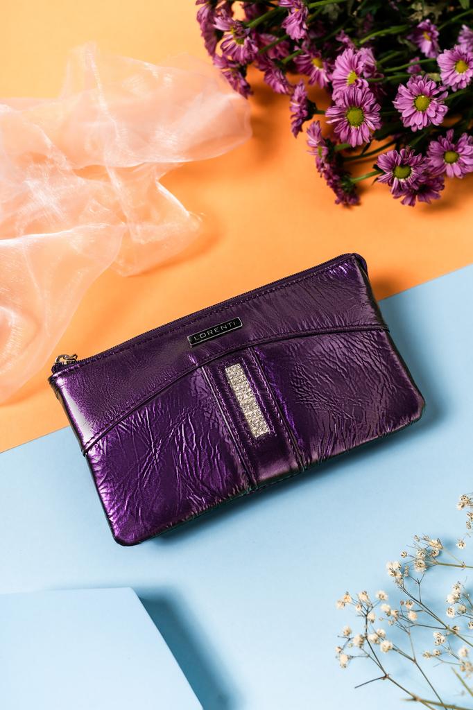 Women's Leather Wallet 76121-MFS-9290 Purple