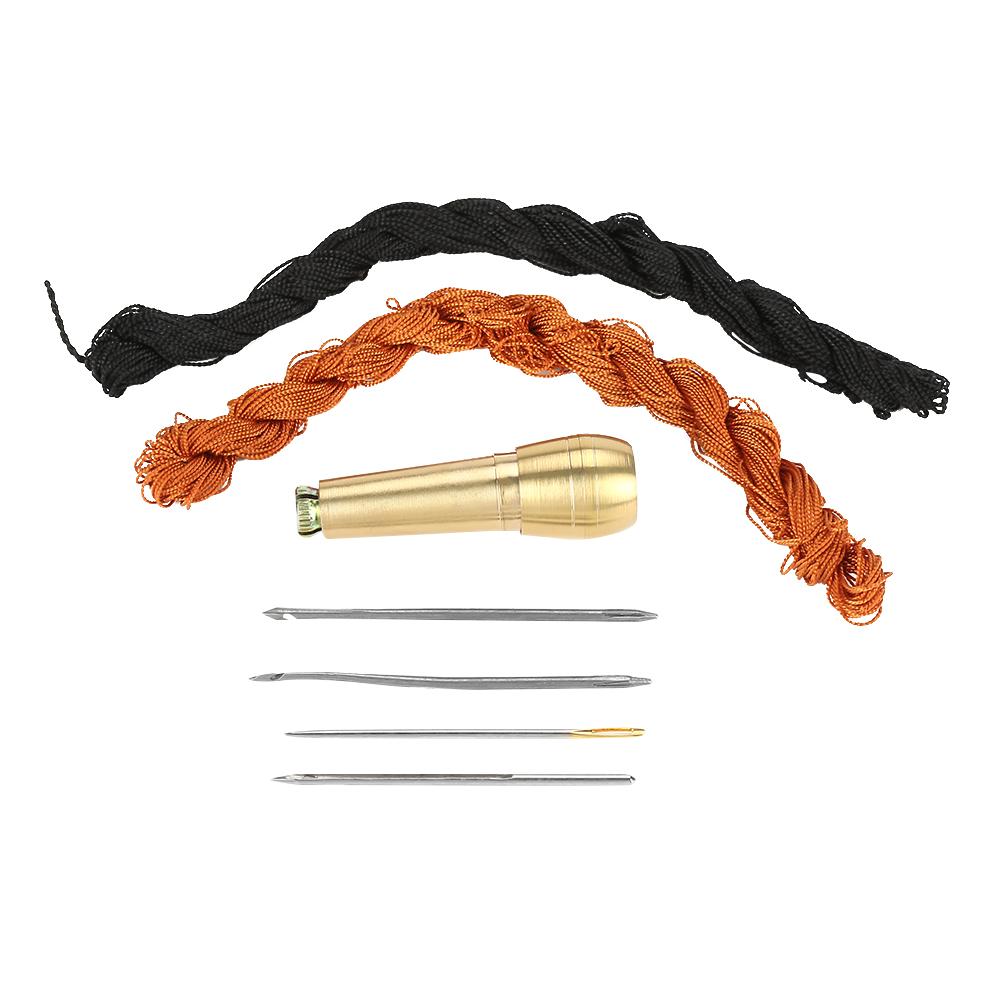 

18 м черно-коричневые нитки для самостоятельного ремонта обуви с крючковыми иглами и набором шила