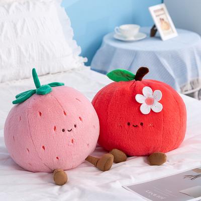 Ins almofada de arremesso de frutas e vegetais brinquedo de pelúcia boneca fofa morango abacaxi boneca almofada de sofá ornamento para casa