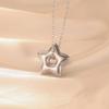 Chunky Star Pendant Necklace Stainless Steel Neck Chains for Women Minimalist Jewelry Year Gift