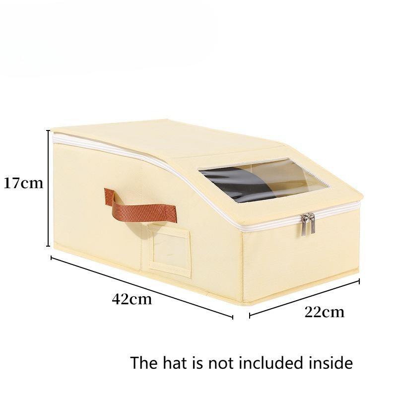 

1 шт. Коробка для хранения бейсболок, стойка для хранения шляп, вмещает до 12 шляп, с прозрачным окном, коробка для шляп для домашнего хранения