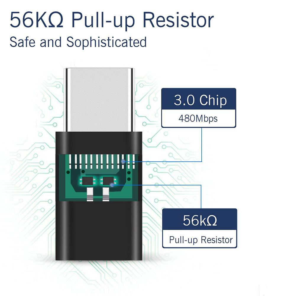 Usb Male Type-c To Connector Usb Micro Female 3.1 Usb-c 9.9mm * * 23.8mm Adapter 5.2mm Converte H2I5