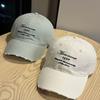 New Letter Hole Baseball Cap Youth Fashion Street Youth Curved Brim Hat Korean Style Fashionable Face Small Peaked Cap