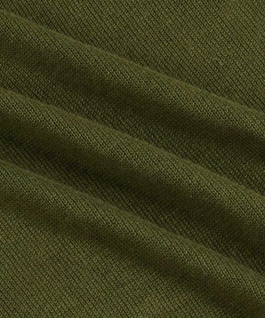 MUDSALT Cable Henley Neck Knit Olive
