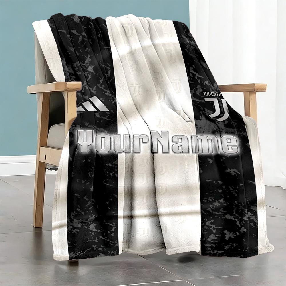 Juventus Personalized Name Blanket Throw Personalized Blanket Ultra-Soft Great for Livingroom Living Room Seaside Bedding Ideal for All Seasons