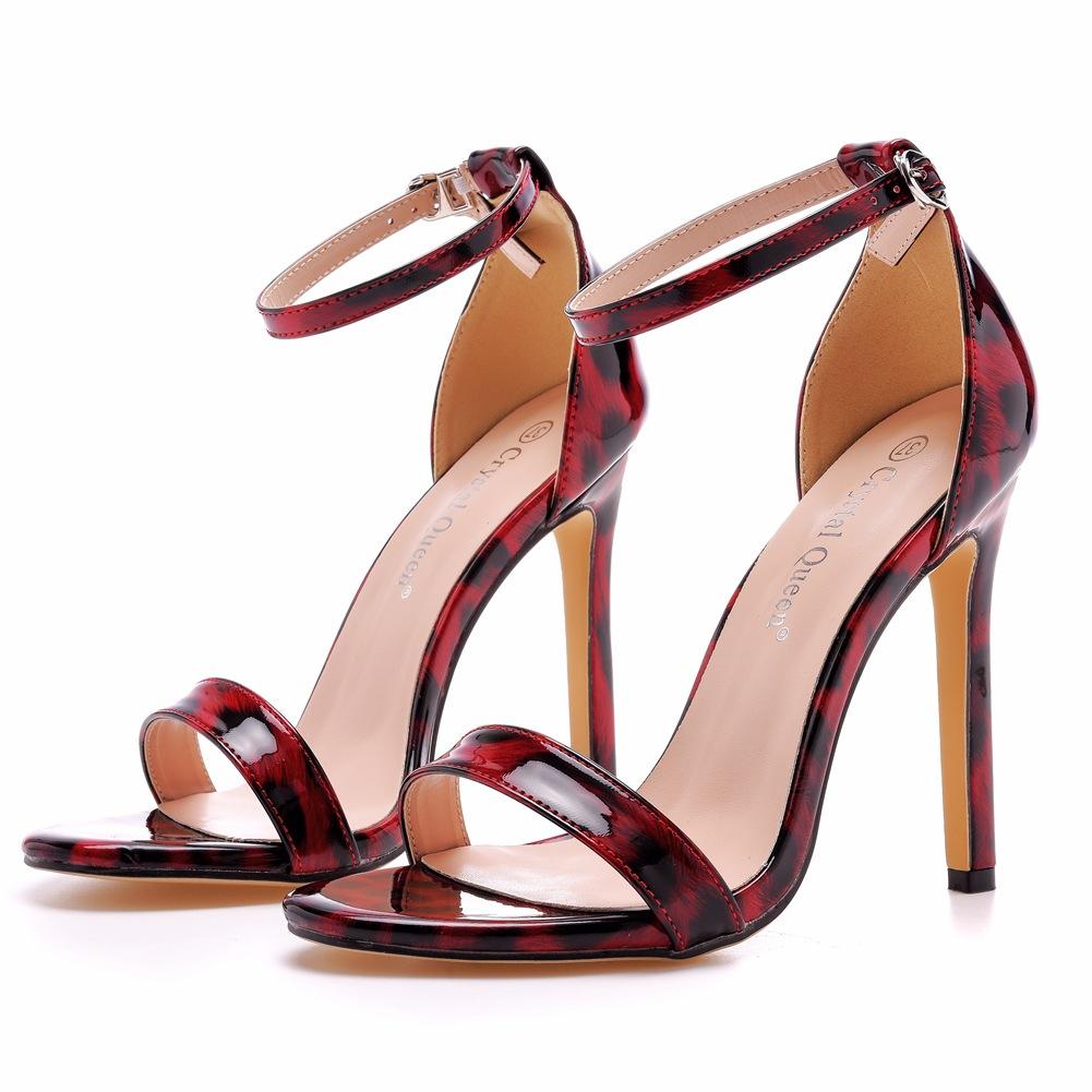 Tacchi Alti Sexy Donna Décolleté Pelle Verniciata Tacco a Spillo 11CM Scarpe da Festa Tacchi Donna Sandali Donna Estivi Open Toe 35-46