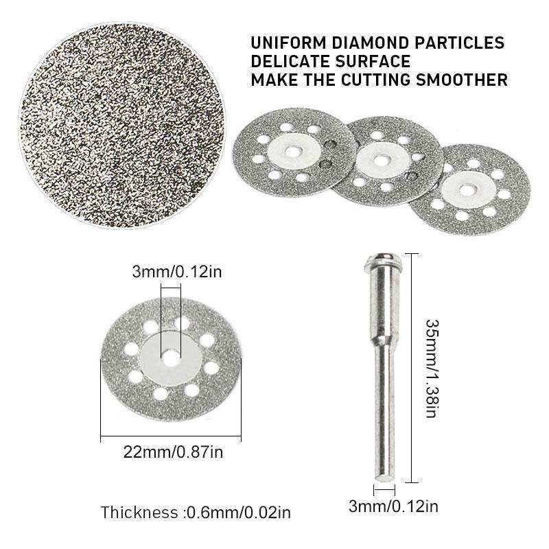 10x Mini Diamond Cutting Discs Wheel Blades+Drill Bit For Dremel Rotary Tool UK 10x Mini Diamond Cutting Discs Wheel Blades+Drill Bit For Dremel Rotary Tool UK