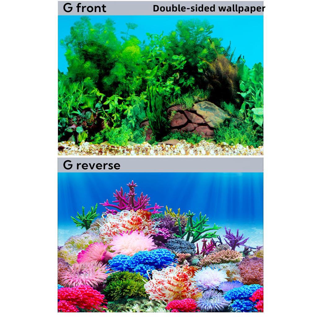 Fish Tank Background High-definition Image 3D Three-dimensional Wallpaper Background Painting Double-sided Aquarium Decoration