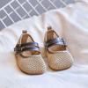 Children's Shoes Korean Girl Princess Shoes Breathable Hollow Net Sandals Children 1-2 Years Old Soft Sole Toddler Shoes