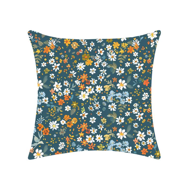 New Floral Floral Series Pillow Case Soft Car Home Decoration Bedroom Bedside Pillow Cushion Cover