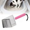 Pelle à Litière pour Chat Manche Amovible Pelle à Litière Facile à Nettoyer Acier Inoxydable Pelle à Excréments pour Bac à Litière
