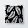 Home Decor Black and White Plant Leaf Sofa Pillow Cover Office Seat Cushion  Tropical