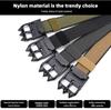 Men's Nylon Canvas Belt with Rotating Alloy Pin Buckle - Durable, Versatile Outdoor Tactical Belt