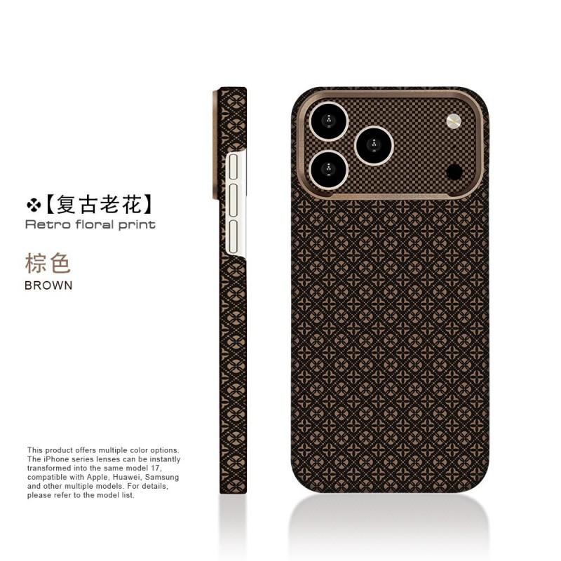 Magnetic Snap-on Phone Case IPhone 18 Pro Max 17 16 15 14 With Vintage Floral PC Hard Shell Shockproof