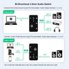 De COOIDEA Stereo Audio Switcher ondersteunt audiokabels en is een AUX audiokanaalwisselaar die 1 tot 3 uitgangen of 3 tot 1 compatibel is met en 3,5 mm 3,5 mm