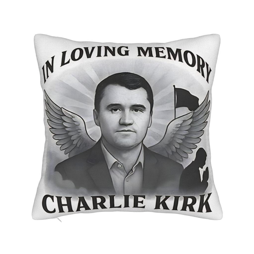Charlie Kirk Miner Pillow Case Comfy Pillow Cover For Sofa Car Home Decor Funny Cushion Cover