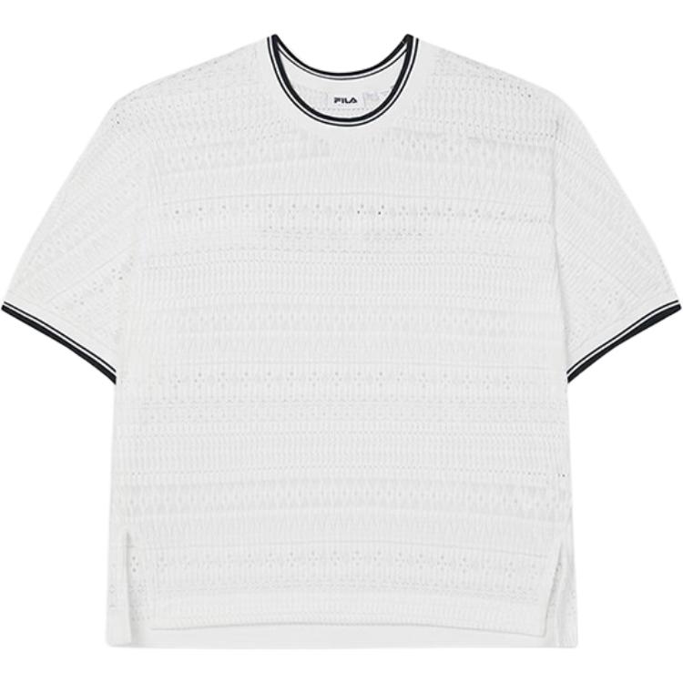 

Fila Изумрудный Мягкий Удобный Свободный Трикотажный Комплект из Двух Предметов с Коротким Рукавом Женские топы Облачно-Белый F11W434106F-WT S