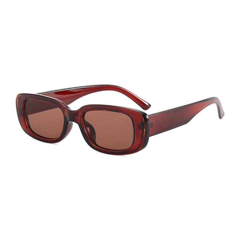 Neue trendige Sonnenbrille mit kleinem Rahmen, quadratische Jelly-Farbe, modische Street-Shot-Sonnenbrille, hochwertige Damen-Sonnenbrille