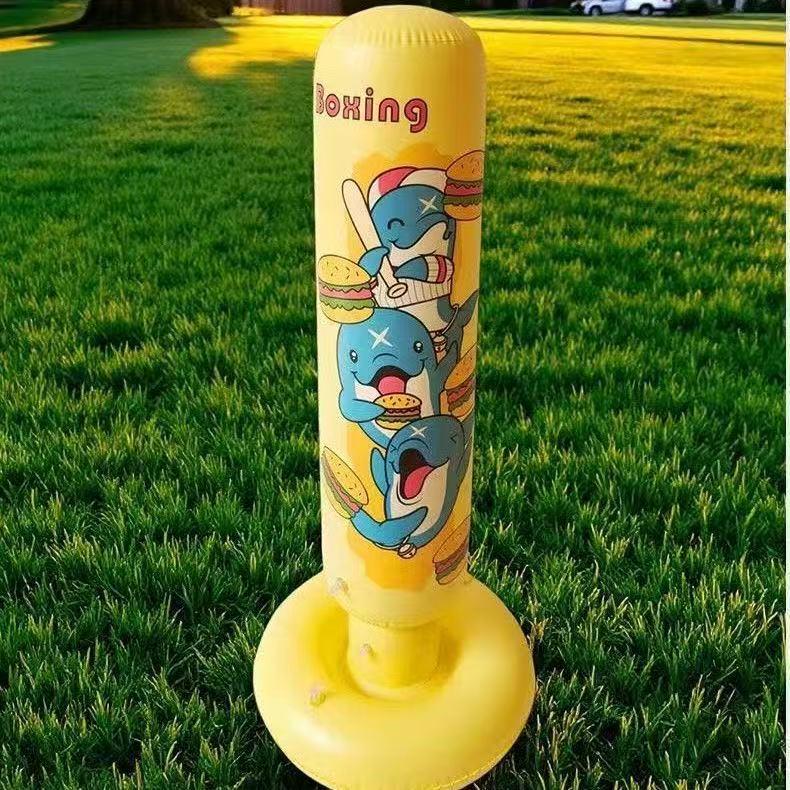Children's Inflatable Punching Bag: Vertical Boxing Balloon for Home Training and Stress Relief.