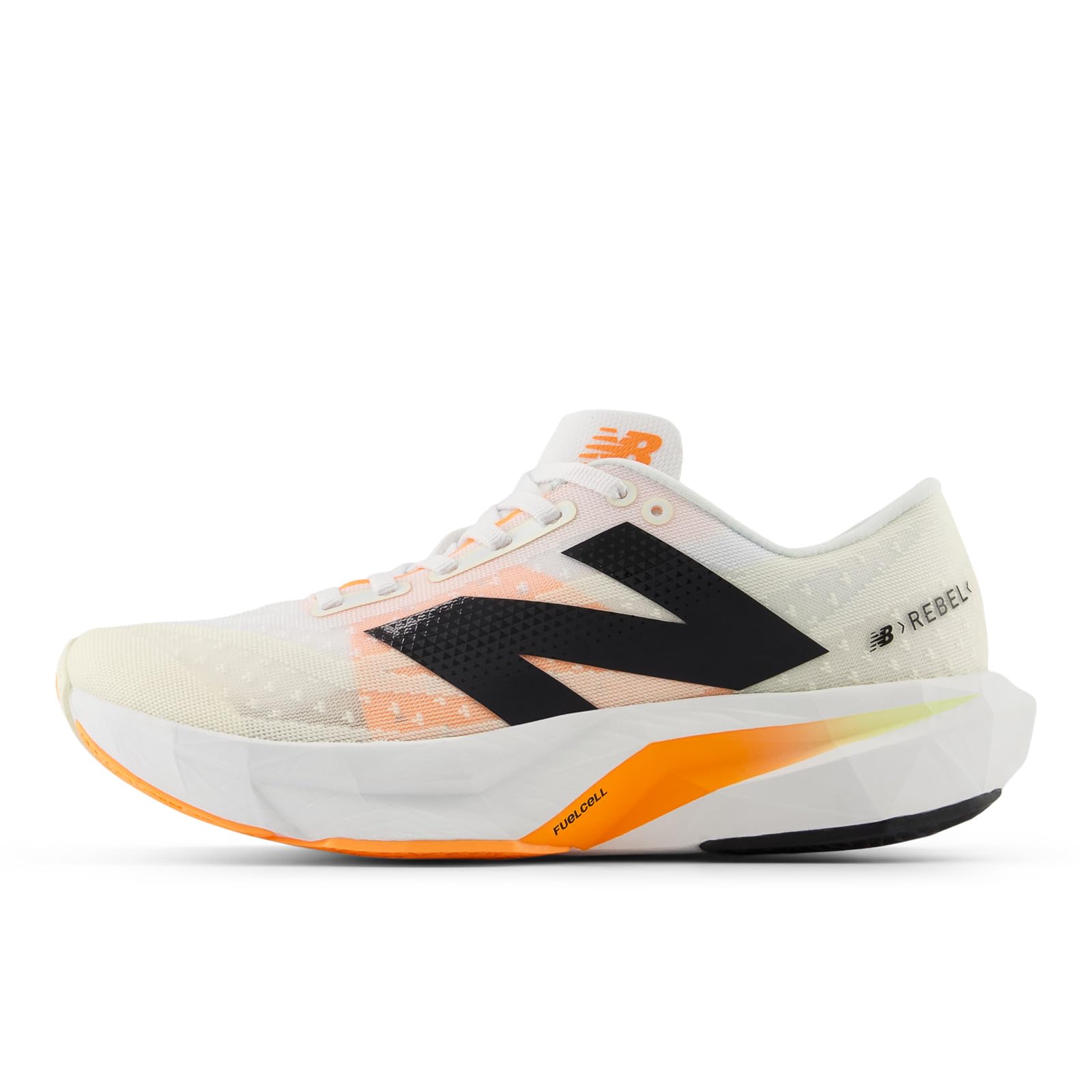 

New Balance FuelCell Rebel v4 Running CN4 Size B Shoes, Women s, (White/Orange), 23.5 cm,