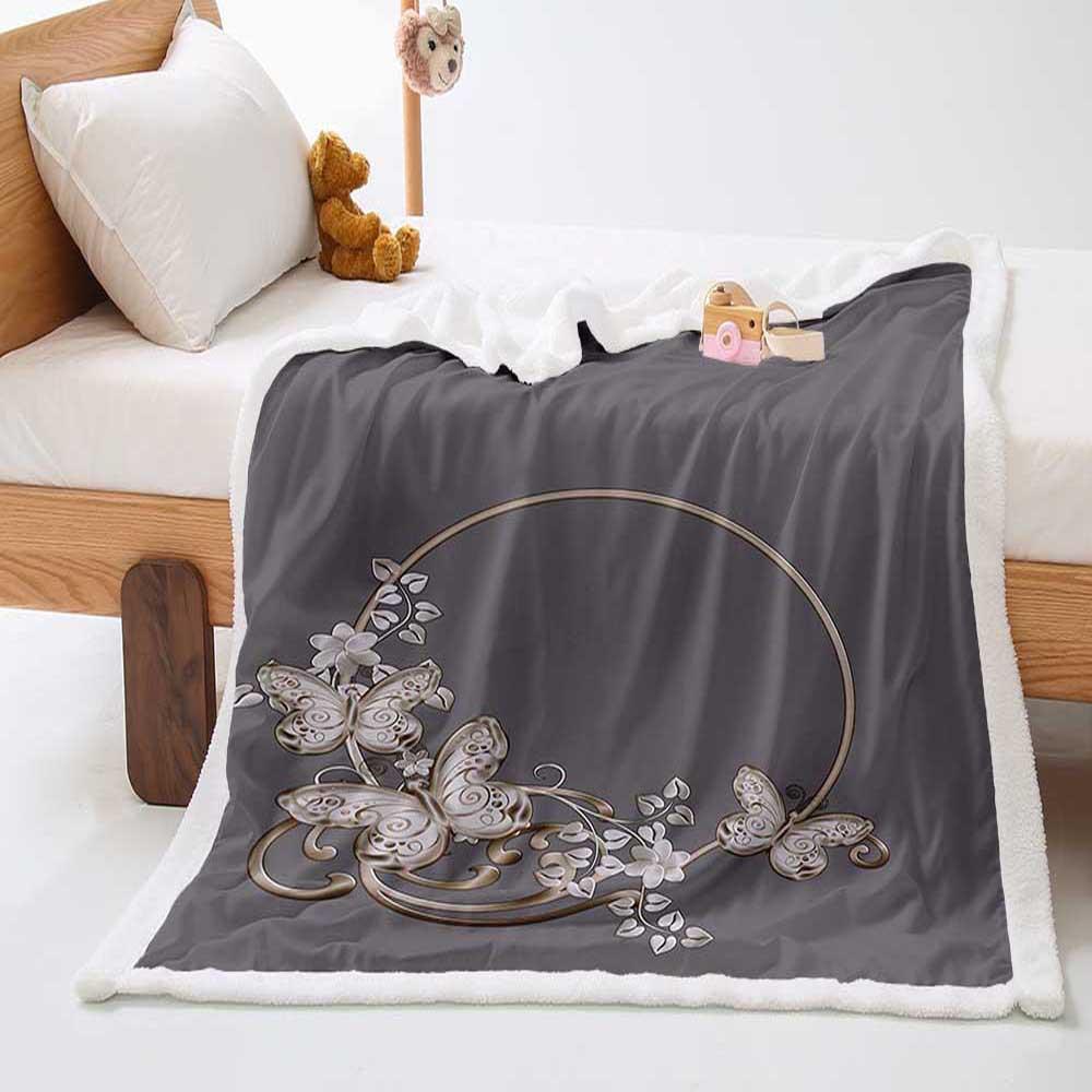 Ethnic pattern 2D digital printing thickened lamb wool crystal fleece blanket blanket