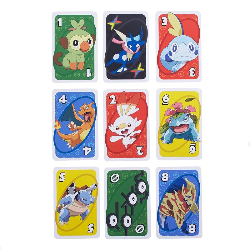 Mattel Game UNO Pokémon Card Game Party Game 2-10 Players Ages 7+ Pokémon GNH17