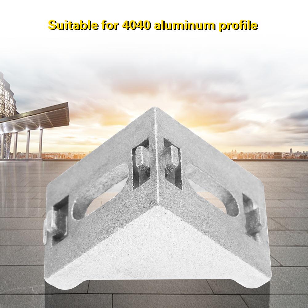 ZK40 25pcs 4040 Aluminum L Shape Corner Bracket Right Angle Brace Fastener