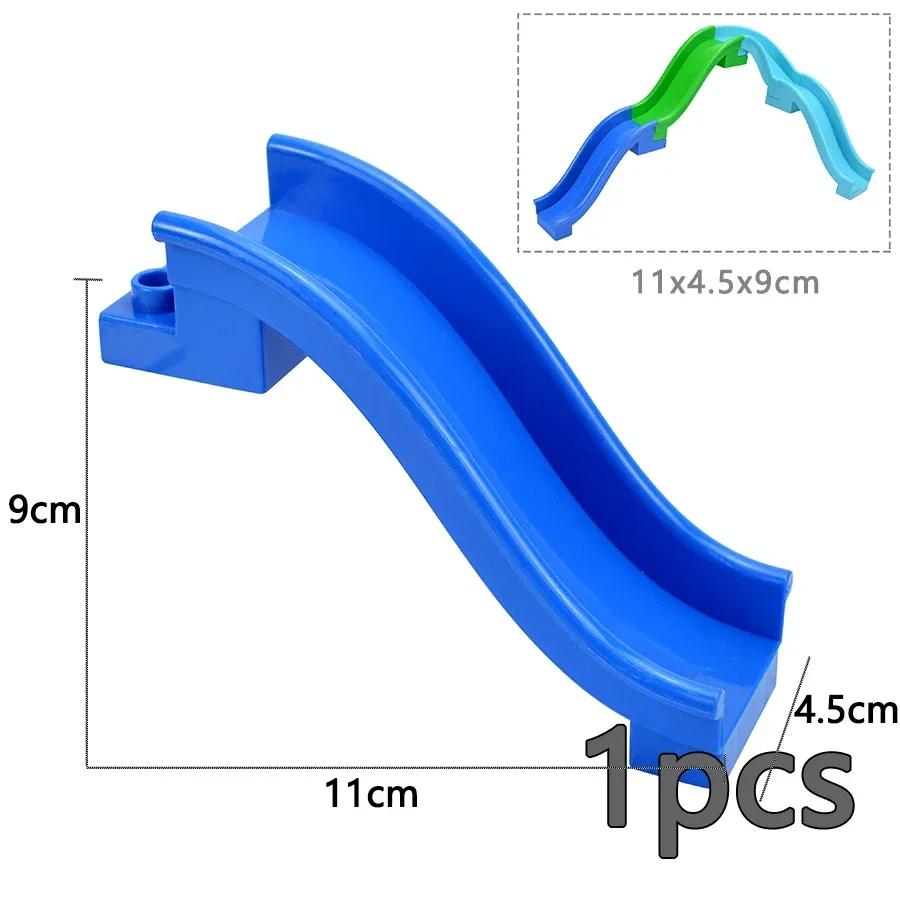 Store byggeklosser Slide Swing Seesaw Park Lekeplass Series Large Pillar Murstein Barn Barn Pedagogisk Leke Kompatibel Duploe