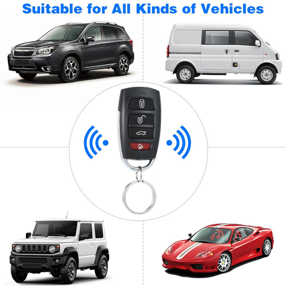Universal Car Door Lock Trunk Release Keyless Entry System Central Locking Kit With Remote Control