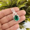 Chrome Diopside Gemstone 925 Sterling Silver Jewelry Zircon Stylish Pendant CZP-13-12