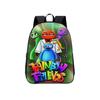 Color Friends Rainbow Anime Cartoon Print School Backpack For Boys Girls And